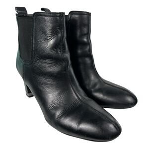 Tory Burch Leather April Ankle Chelsea Heeled Boots Bootie Womens Size 10 M